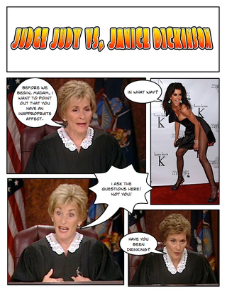 Illustration for article titled Comic Confrontations: Judge Judy Vs. Janice Dickinson